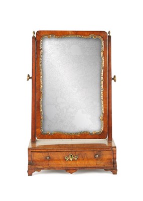 Lot 1265 - A GEORGE I WALNUT TOILET MIRROR