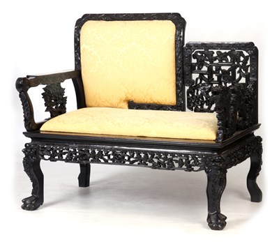 Lot 127 - A GOOD 19TH CENTURY CHINESE HARDWOOD...