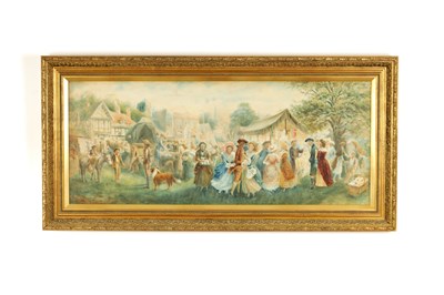 Lot 1001 - A LATE 19TH CENTURY WATERCOLOUR “ THE VILLAGE FETE”