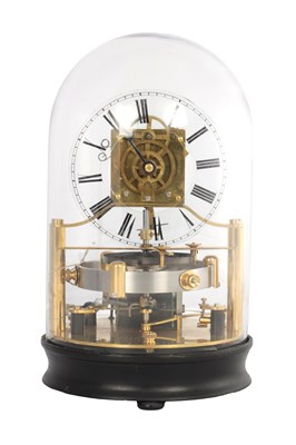 Lot 1702 - A 20TH CENTURY MURDAY-REASON TYPE ELECTRIC CLOCK UNDER DOME