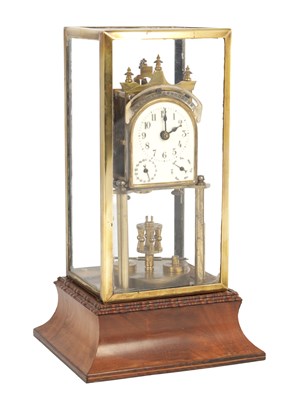 Lot 1756 - A RARE EARLY 20TH CENTURY GERMAN 400-DAY CALENDAR TORSION CLOCK