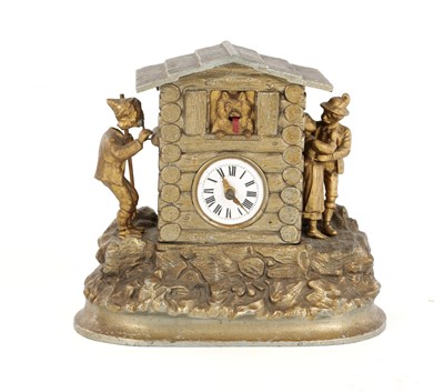 Lot 1692 - AN EARLY 20TH CENTURY GERMAN NOVELTY AUTOMATION MANTEL CLOCK