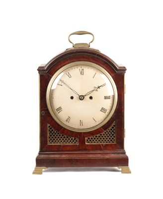Lot 1684 - WILLIAM CARTERL A REGENCY MAHOGANY AND BRASS MOUNTED BRACKET CLOCK