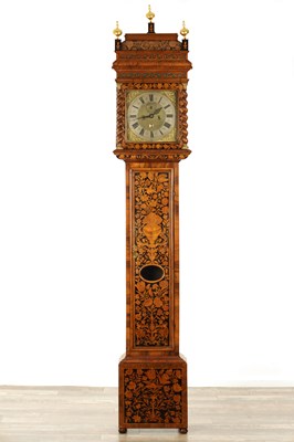 Lot 1493 - GEORGE MURGATROYD, LONDON. A LATE 17TH CENTURY EIGHT DAY WALNUT MARQUETRY LONGCASE CLOCK