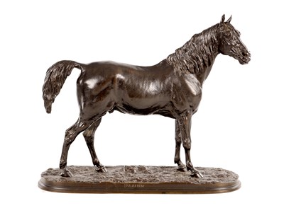Lot 886 - P.J.MENE A 19TH CENTURY FRENCH BRONZE EQUESTRIAN SCULPTURE