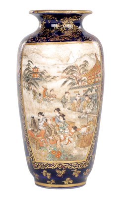 Lot 202 - A FINE LATE 19TH CENTURY SATSUMA JAPANESE MEIJI MINIATURE OVOID CABINET VASE