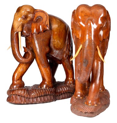 Lot 132 - TWO EARLY 20TH CENTURY GIANT SIZED BURMESE...