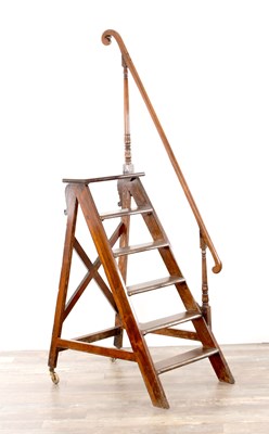 Lot 1223 - A SET OF LATE REGENCY ROSEWOOD LIBRARY STEPS