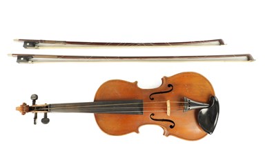 Lot 684 - AN ANTIQUED CASED VIOLIN