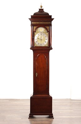 Lot 1500 - HINDLEY (HENRY) YORK A GEORGE II CUBAN MAHOGANY 8-DAY LONGCASE CLOCK