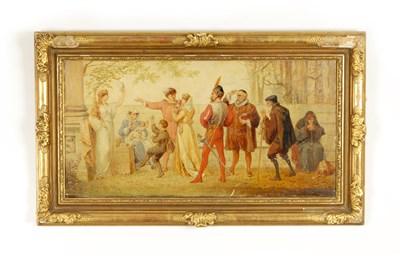 Lot 1068 - FREDERIC LORD LEIGHTON P.R.A. (British 1830-1896). A LATE 19TH CENTURY OIL ON CANVAS NEO-CLASSICAL FIGURAL LANDSCAPE