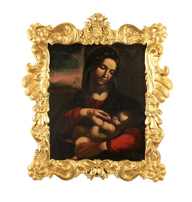 Lot 1023 - A 16TH/17TH CENTURY ITALIAN RELIGIOUS OIL ON CANVAS