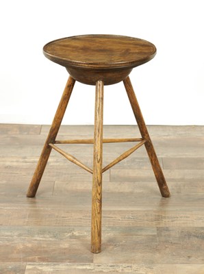 Lot 1316 - A GEORGE III ASH AND ELM CRICKET TABLE