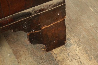 Lot 1238 - A GOOD EARLY 18TH CENTURY FIGURED WALNUT AND HERRING-BANDED CHEST ON CHEST WITH STARBURST BASE