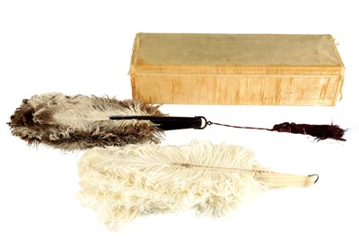 Lot 815 - TWO EARLY 20TH CENTURY FRENCH DUVELLEROY FANS