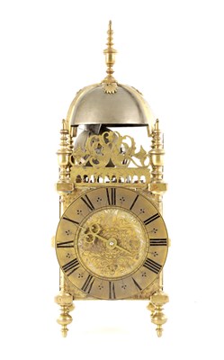 Lot 1680 - A RARE ENGLISH LATE 17TH CENTURY OVERSIZED QUARTER CHIMING LANTERN CLOCK