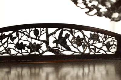 Lot 155 - A FINE 19TH CENTURY JAPANESE CARVED HARDWOOD SHIBIYAMA PANELLED DISPLAY CABINET