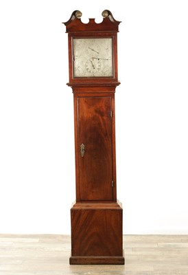 Lot 1641 - GEORGE HARVEY. A GEORGE III MAHOGANY REGULATOR LONGCASE CLOCK