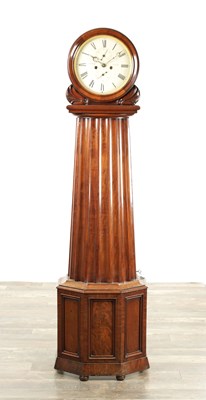 Lot 1464 - A. MCMILLAN, GLASGOW. A LATE GEORGIAN MAHOGANY EIGHT DAY LONGCASE CLOCK