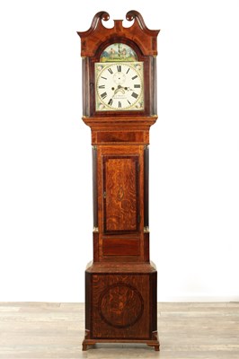 Lot 1566 - A SHUKER, BIRMINGHAM. AN EARLY 19TH CENTURY AUTOMATION LONGCASE CLOCK