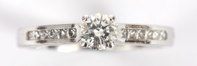Lot 153 - AN 18ct WHITE GOLD BRILLIANT CUT SOLITAIRE...