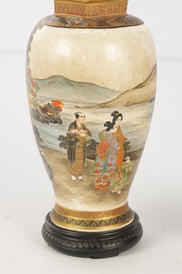 Lot 120 - A CASED PAIR OF JAPANESE MEIJI PERIOD SATSUMA PORCELAIN VASES BY GIZAN