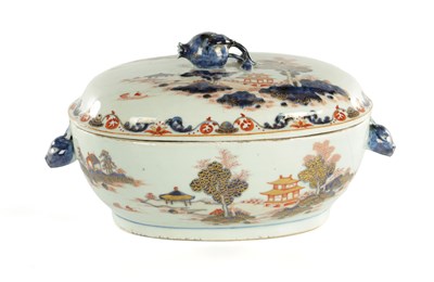 Lot 183 - AN 18TH/19TH CENTURY CHINESE IMARI PORCELAIN TUREEN