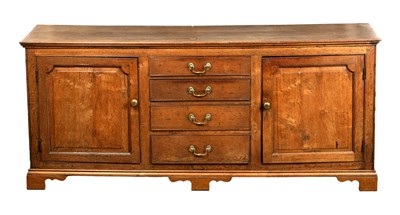 Lot 1242 - AN 18TH CENTURY OAK DRESSER BASE