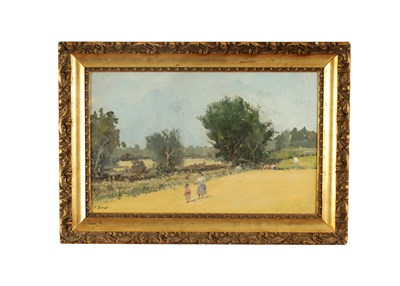 Lot 1159 - AN EARLY 20TH CENTURY FRENCH IMPRESSIONIST OIL ON CANVAS A COUNTRY LANDSCAPE