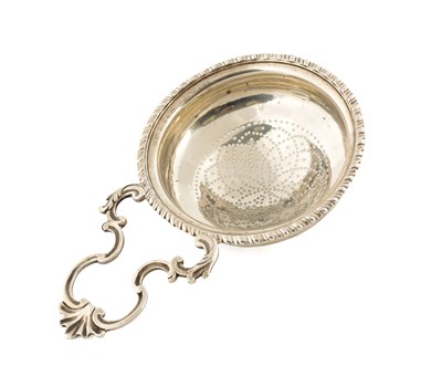 Lot 349 - AN EDWARD VII SILVER LEMON STRAINER