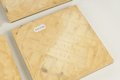 Lot 46 - A SET OF SIX AESTHETIC PERIOD MINTONS CERAMIC TILES IN THE MANNER OF JOHN MOYR SMITH