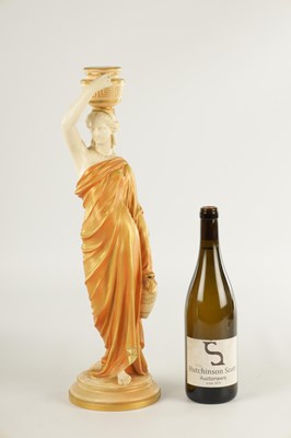 Lot 100 - A LATE 19TH CENTURY ROYAL WORCESTER PORCELAIN FIGURE OF A WATER CARRIER