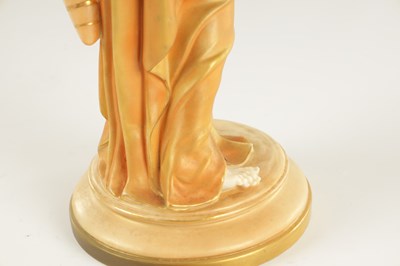 Lot 100 - A LATE 19TH CENTURY ROYAL WORCESTER PORCELAIN FIGURE OF A WATER CARRIER
