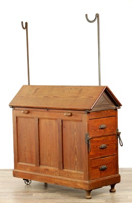 Lot 1229 - A RARE LATE 19TH CENTURY CENTURY PITCH PINE AND CAST IRON MUSGRAVE & CO. SADDLE RACK