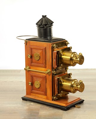 Lot 1776 - A LATE 19TH CENTURY, BIUNIAL MAGIC LANTERN