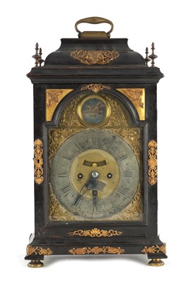 Lot 1665 - WILLIAM JOURDAIN, LONDON. AN EARLY 18TH EBONISED EIGHT-DAY BRACKET CLOCK