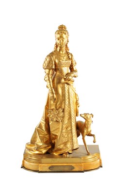 Lot 738 - EUTROPE BOURET, FRENCH (1833 - 1906) A LATE 19TH CENTURY GILT BRONZE SCULPTURE