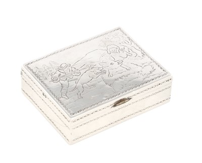 Lot 292 - AN EARLY 20TH CENTURY CONTINENTAL SILVER SNUFF BOX