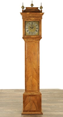 Lot 1749 - JOHN OGDEN, DARLINGTON. AN 18TH CENTURY AND LATER FIGURED WALNUT EIGHT-DAY LONGCASE CLOCK