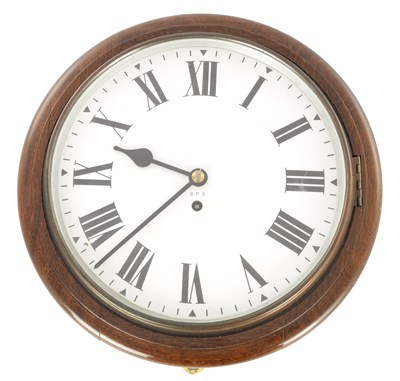 Lot 1743 - AN EARLY 20TH CENTURY GENERAL POST OFICE FUSEE DIAL CLOCK