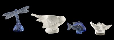 Lot 9 - A COLLECTION OF FOUR LALIQUE PIECES