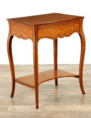 Lot 1257 - A GEORGE III SATINWOOD HEPPLEWHITE DESIGN WRITING TABLE