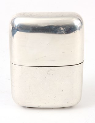 Lot 177 - AN EARLY 20th CENTURY SILVER HIP FLASK of...