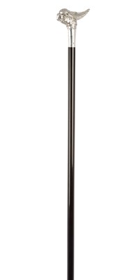 Lot 636 - AN EARLY 20TH CENTURY SILVER MOUNTED WALKING STICK