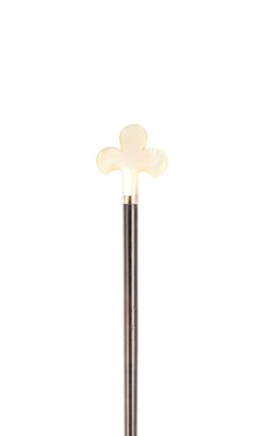 Lot 651 - A 19TH CENTURY CARVED MOTHER OF PEARL WALKING STICK