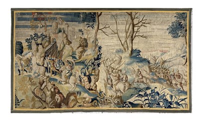 Lot 724 - A 17TH CENTURY TAPESTRY FRAGMENT