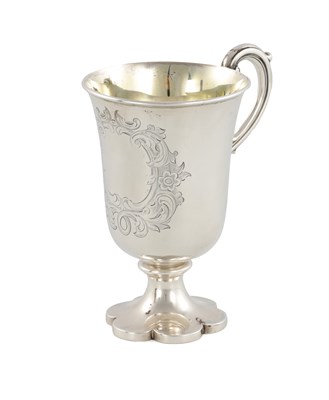 Lot 335 - A VICTORIAN SILVER HANDLED CUP