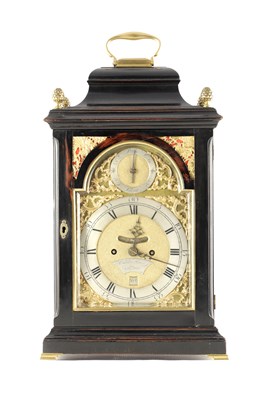 Lot 1709 - CHARLES HOWSE, LONDON. A GEORGE III EBONISED VERGE BRACKET CLOCK