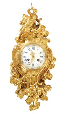 Lot 1538 - A LATE 19TH CENTURY FRENCH ORMOLU CARTEL CLOCK