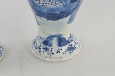 Lot 172 - A MATCHED PAIR OF CHINESE BLUE AND WHITE PORCELAIN VASES